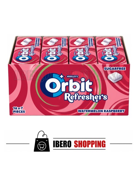 Comprar online CHICLES ORBIT REFRESHERS SANDÍA - CAJA 16 UNI