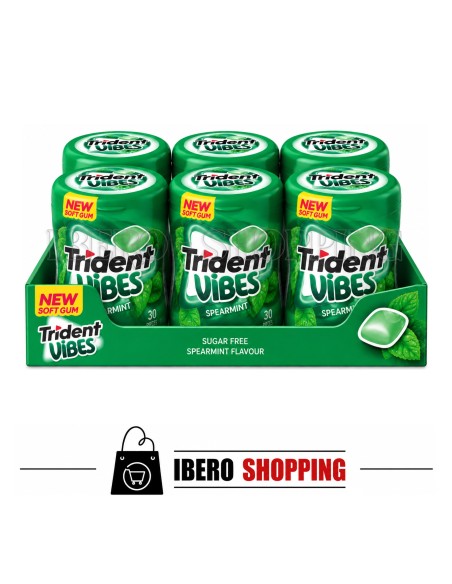Comprar online CHICLES TRIDENT BOX VIBES HIERBABUENA - CAJA 6 UNI
