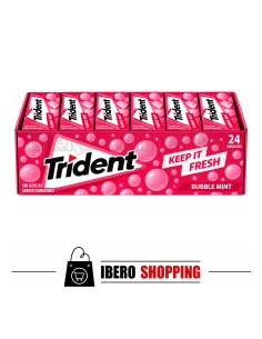 Comprar online CHICLES TRIDENT BOX VIBES HIERBABUENA - CAJA 6 UNI
