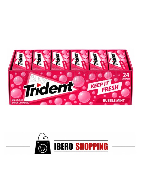 Comprar online CHICLES TRIDENT BOX VIBES HIERBABUENA - CAJA 6 UNI
