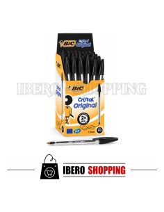 BOLIGRAFO BIC-CRISTAL DE COLOR NEGRO 50 UNIDADES