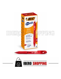 BOLIGRAFO BIC-GEL DE COLOR ROJO 12 UNIDADES