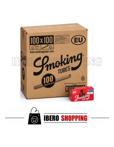 Comprar online tubos smoking rojo 100 tubos al mejor precio.