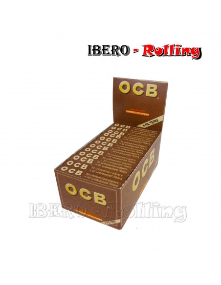 papel ocb marron 50 78mm + tips