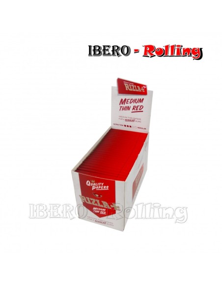 papel rizla rojo corto 50 70mm