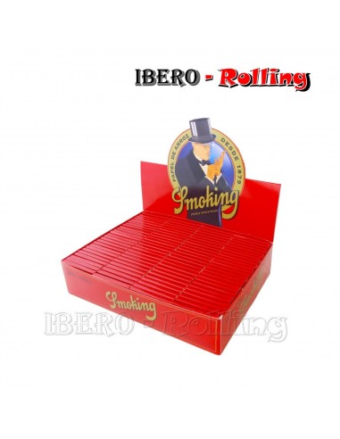 papel smoking rojo cuadrado 44mm caja