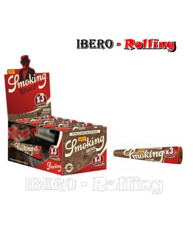 CONOS SMOKING MARRÓN 110MM 3 UNI - CAJA 50 UNI