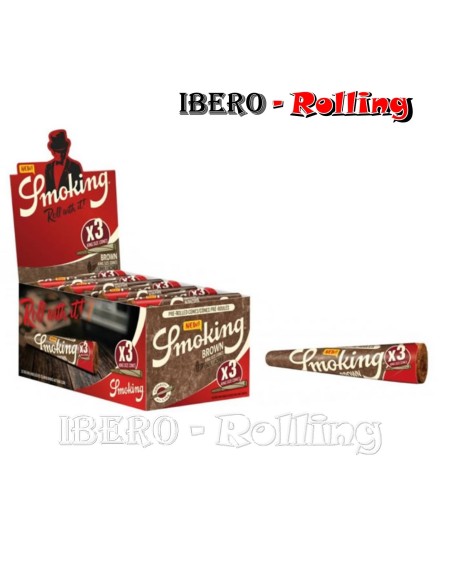 CONOS SMOKING MARRÓN 110MM 3 UNI - CAJA 50 UNI