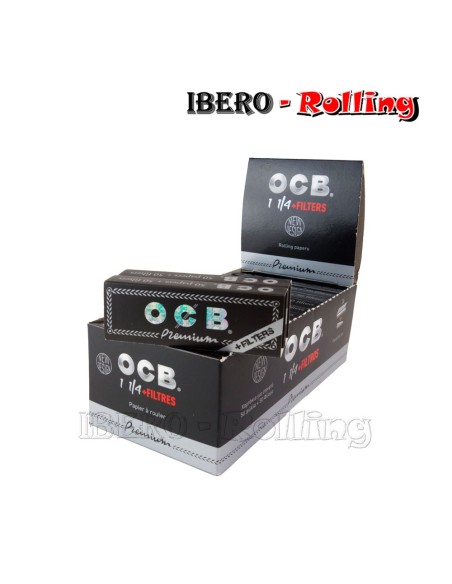 PAPEL OCB NEGRO 50 78MM + TIPS - CAJA 24 UNI