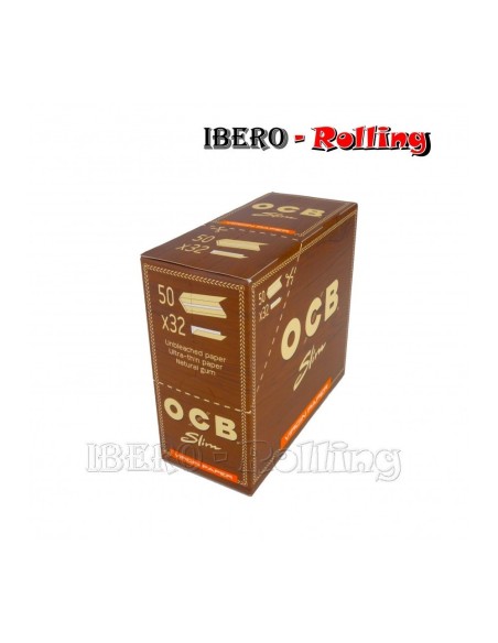 papel ocb marron largo 32 110mm con tips