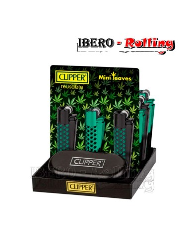 clipper metálico mini leaves modelo negro caja