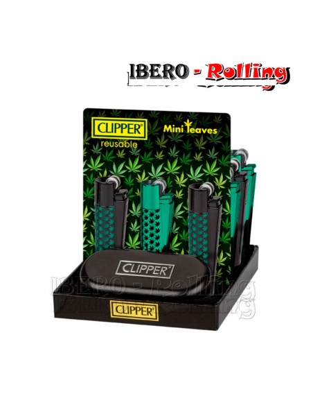 clipper metálico mini leaves modelo negro caja